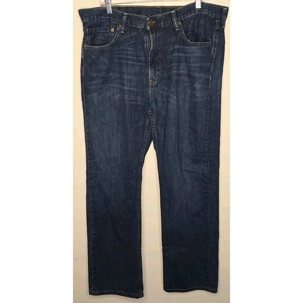 Levis 514 Mens Jeans 38x32 Blue Dark Wash‎ Regular Straight Western Normcore